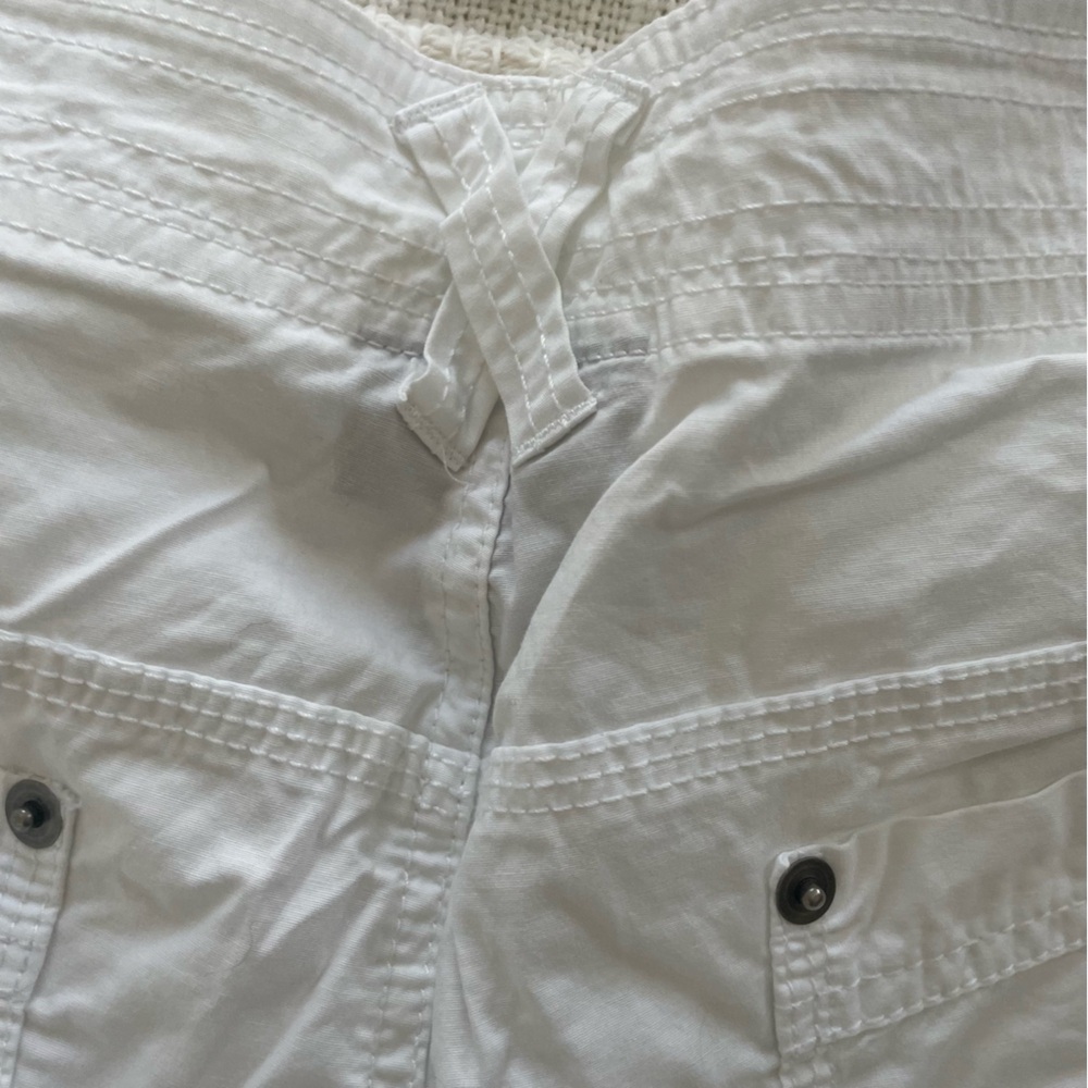 INC International Concepts Macy’s Plus Size White cargo shorts pockets size 18W - Picture 9 of 16